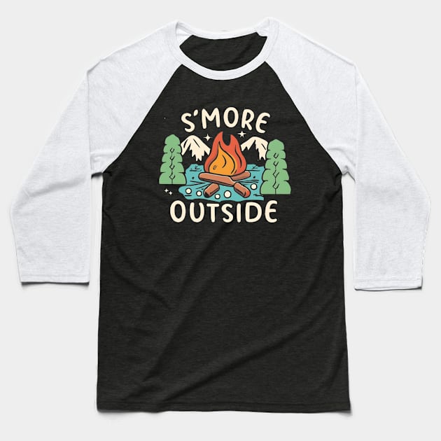 Smores outside Baseball T-Shirt by NomiCrafts